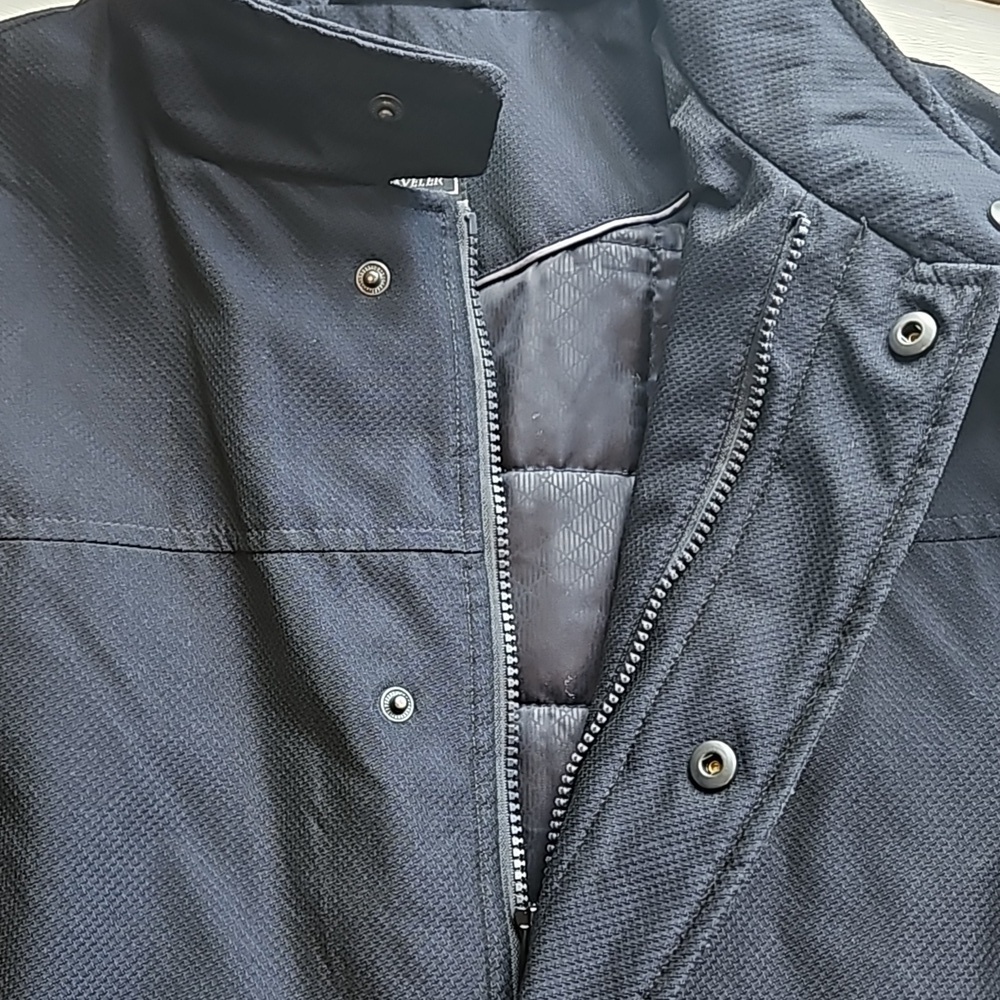 Jos A Bank Deep Navy Travel Tech Overcoat 40 Regular - Picture 5 of 11